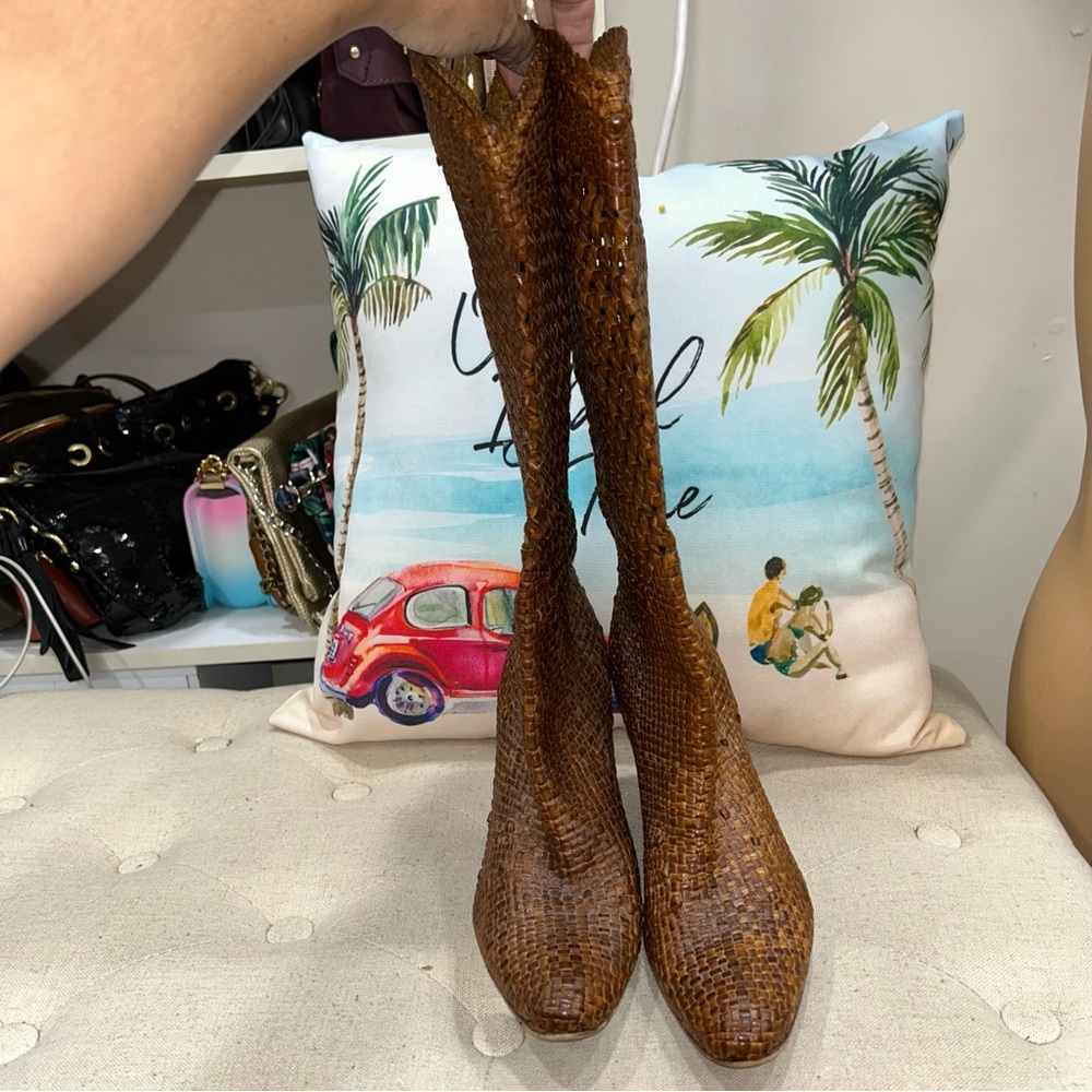 Kenneth Cole Woven Wedge Boots - Picture 3 of 10